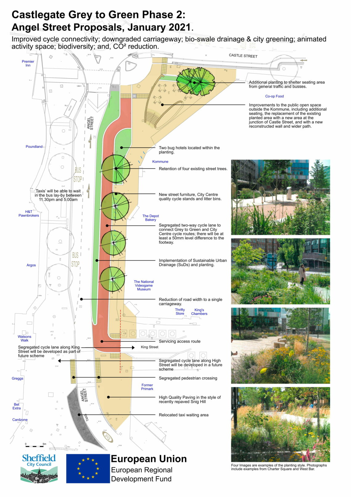 Green transformation to be extended in Castlegate | Now Then Sheffield